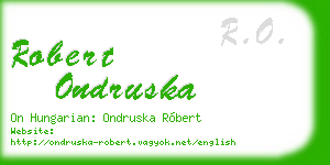 robert ondruska business card